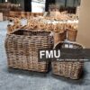 Baskets rattan and woven wicker items