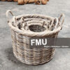 Set of 4 rattan baskets