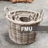 Set of 4 rattan baskets