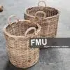 Round Rattan Plant Pots