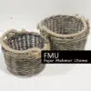 Round Handled Basket rattan