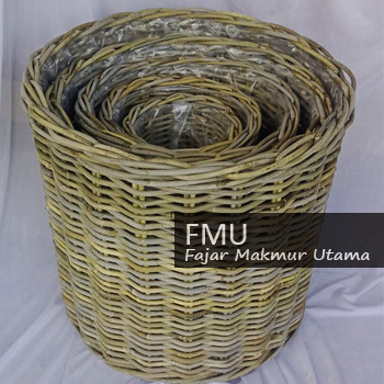 rattan basket round