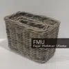 Grey Wicker Storage Baskets for sale