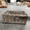 Wicker 4 Piece Storage Basket Set