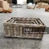 Wicker 4 Piece Storage Basket Set