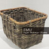 Wicker bike basket rear
