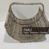 GREY WICKER TRUG BASKET