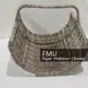GREY WICKER TRUG BASKET