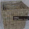 Rattan wicker basket rectangular