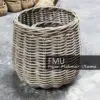 Rattan Gray Kubu Storage Basket