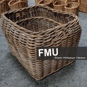 Wicker small basket grey wholesale