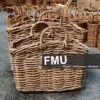 Set Of 2 Small Wicker Willow Storage Basket