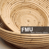 round rattan bowl basket tray small