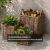 small rattan basket square