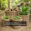 Set of 4 rattan baskets