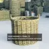 Set of 4 large rattan basket