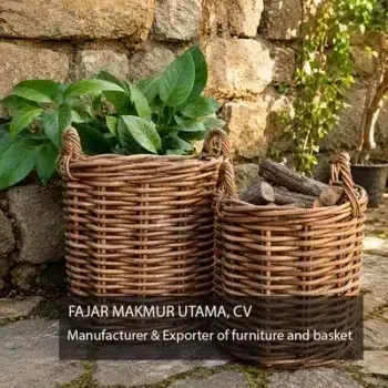 Rattan Wicker Garden Basket