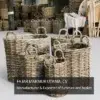 Round rattan basket